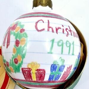 Vintage 90's Hallmark Christmas Tree Ornament for Teacher